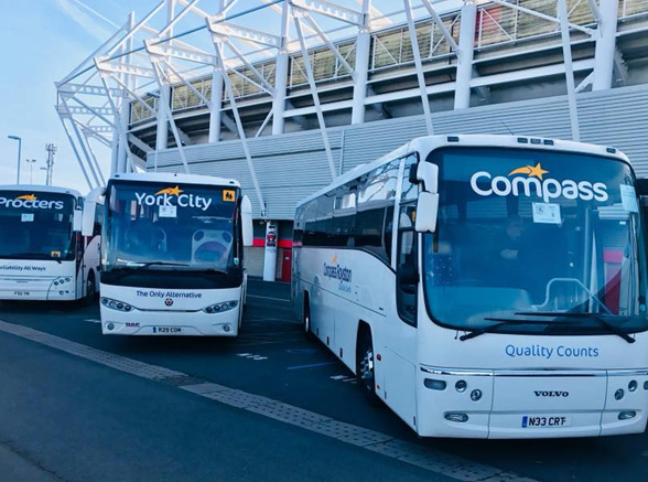 Procters, York City and Compass Royston Coaches Procters, York City and Compass Royston Coaches