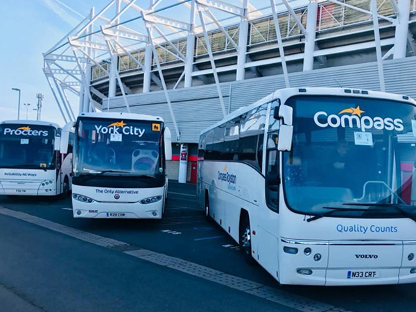 Procters, York City and Compass Royston Coaches Procters, York City and Compass Royston Coaches